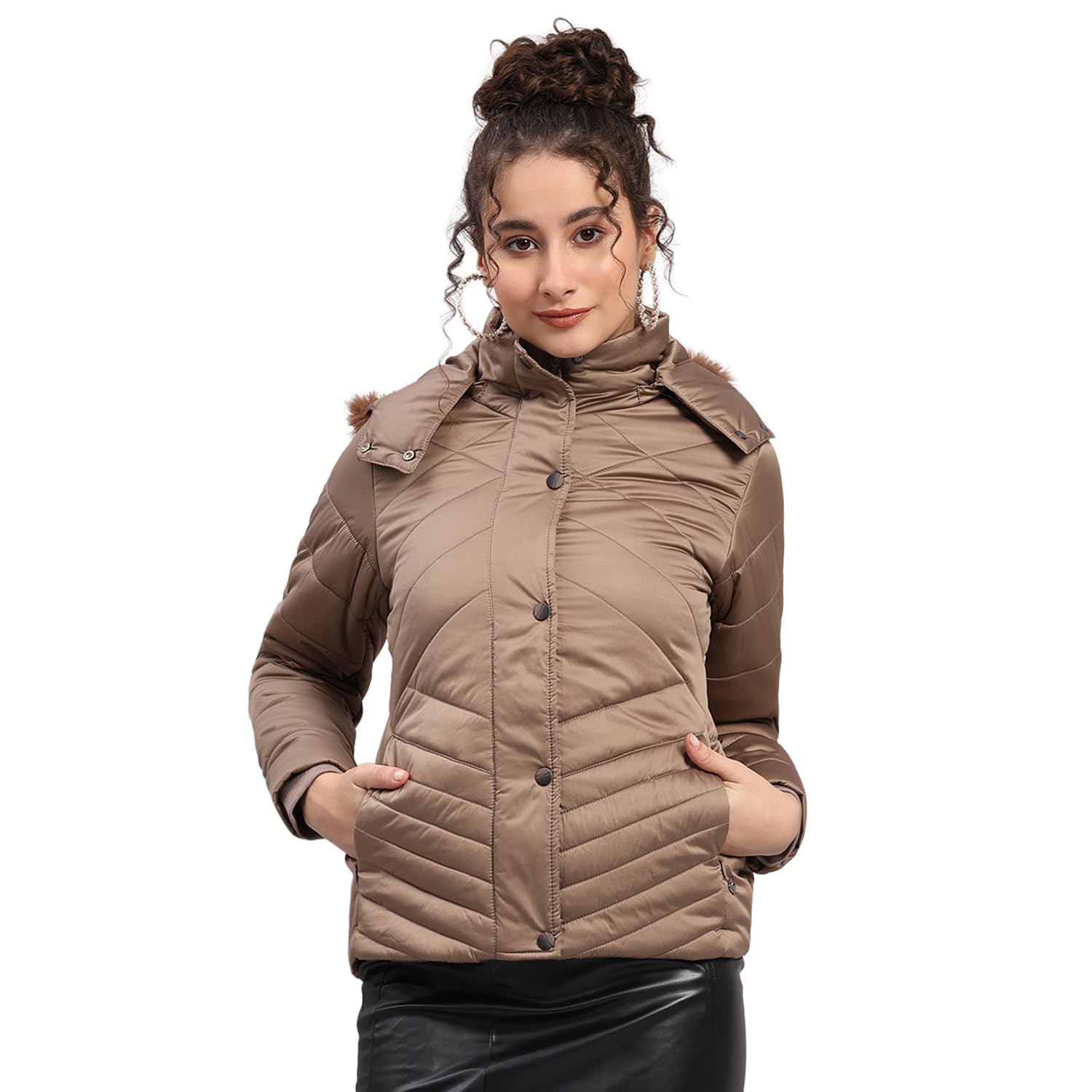 Womens Regular Fit Solid Zipper Full Sleeve Winter Jacket | Women Winter Jacket | Stylish Zipper Jacket | Casual Winter Wear For Women's (Pack Of 1)