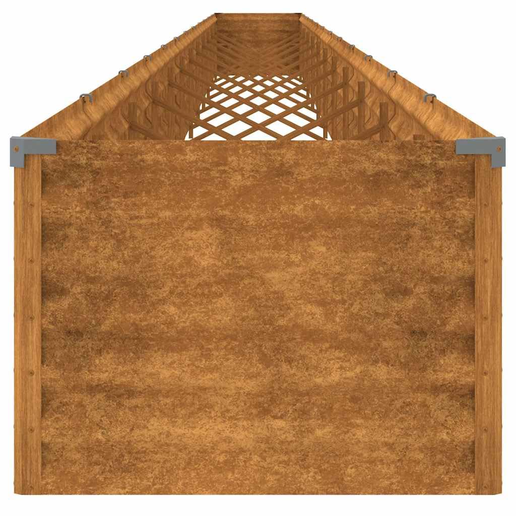 vidaXL Hochbeet, Wetterfest Pflanzkasten mit viel Platz, Pflanzkübel Blumenkasten für Balkon Garten, Blumenkübel Gemüsebeet, 1152x50x36 cm Cortenstahl