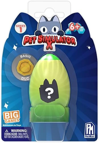 PET Simulator X - Minifiguras misteriosas para mascotas paquete de 1 unidad un huevo misterioso y figura de mascota serie 1 incluye DLC PET Simulator X - Minifiguras misteriosas para mascotas paquete de 1 unidad un huevo misterioso y figura de mascota serie 1 incluye DLC