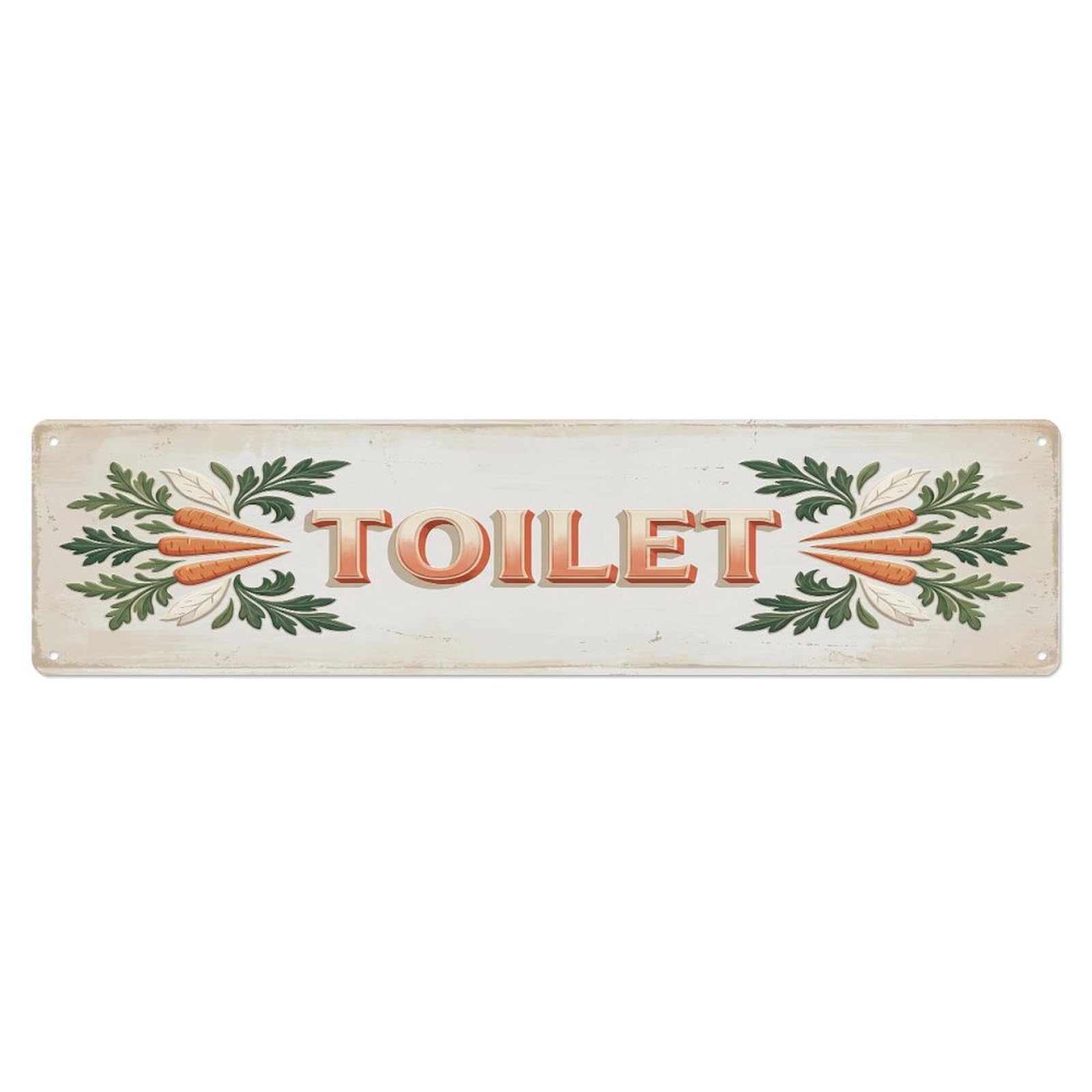Cmhok Vintage Style Toilet Signage Carrot Vintage Metal Tin Sign Wall Decor For Cafe, Club, Garden Metal Poster 4X16inch