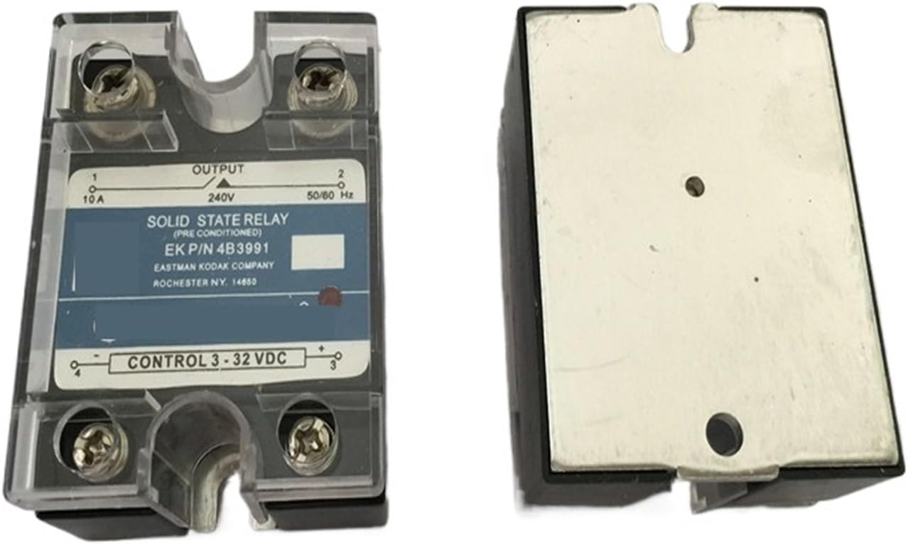1PCS 10A SSR, Input 3-32VDC Output 24-480VAC Single Phase Solid State Relay