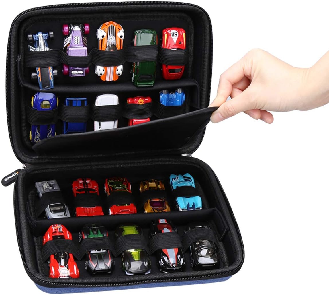 Aproca Case Compatible with Hot Wheels/Matchbox Toy Cars & Trucks 20 Pack, Portable Storage Bag for Cars (Case Only)