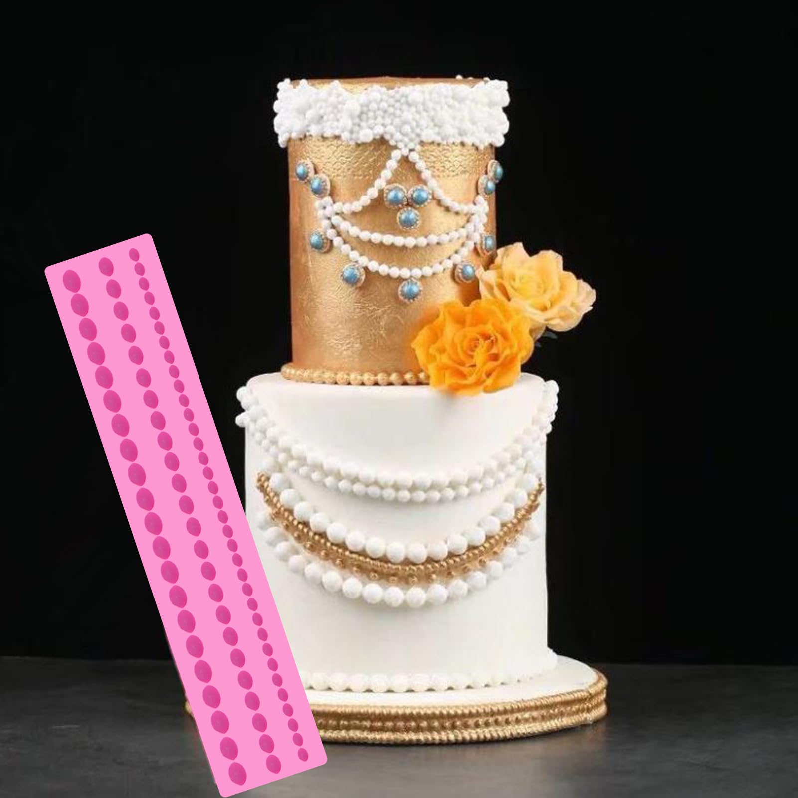 Stampo In Silicone Per Torta A Forma Di Perle - 3 Dimensioni, Per Pasta Di Zucchero, Fondant, Argilla - Strumento Fai Da Te - 3