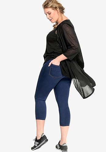 Miniatura 3 de Ellos Leggings capri jegging de talla grande para mujer