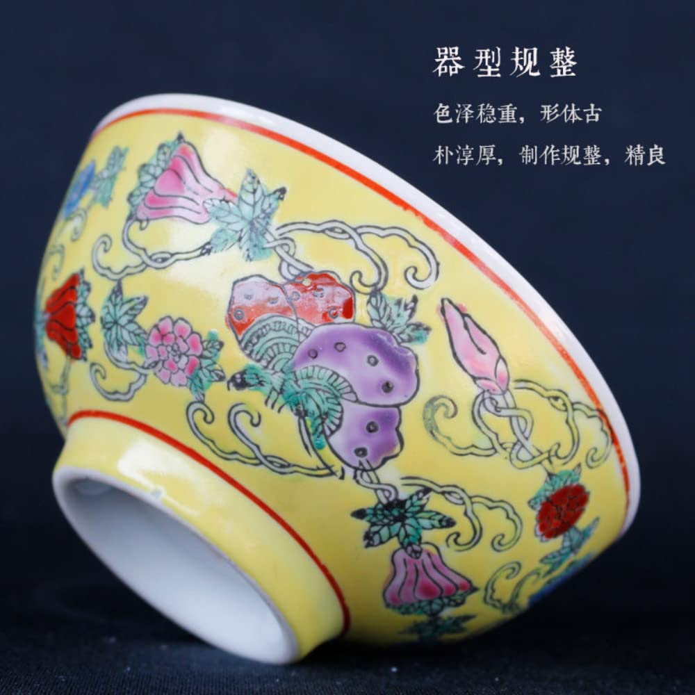 Misy ceramiczne, Ceramiczna miska, chiński styl starożytnego pałacu porcelanowa do ryżu, 11,5 cm 4, cala Towary ręcznie malowane pastelowe motyle melonowe domowe ceramiczne naczynia stołowe posiłek