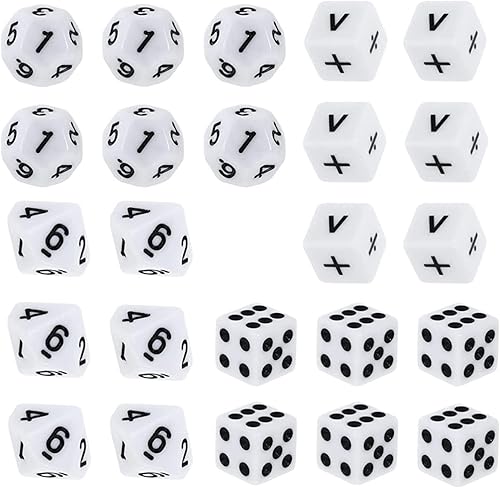 Juego de dados de 24 piezas para contar enseñanza, juegos de dados de matemáticas, letras negras para aprender matemáticas, incluye dados de disponible en Yaxa El Salvador