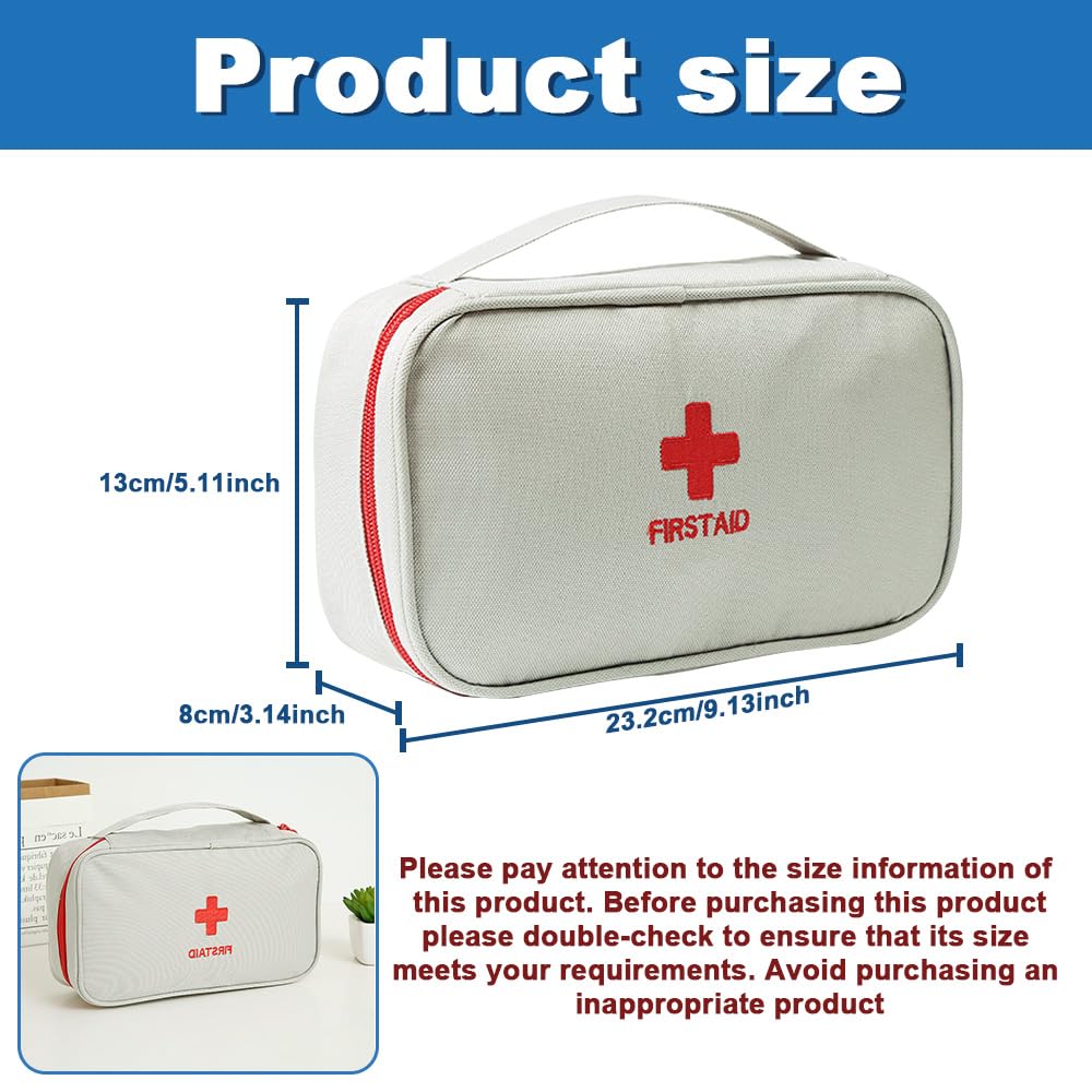 1 Pieza vacío Bolsa de Primeros Auxilios, pequeña Bolsa de Medicina, Borsa Pronto Soccorso Vuota, para el hogar,Oficina,vehículo,Camping, Lugar de Trabajo y Actividades al Aire Libre (vacío)