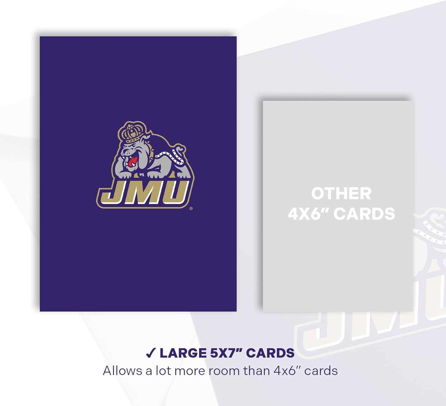 Desert Cactus James Madison University 5x7 Inch Greeting Card Dukes JMU Single Folded Cardstock with Envelope Party Celebration Officially Licensed (5x7 Card A - Blank)