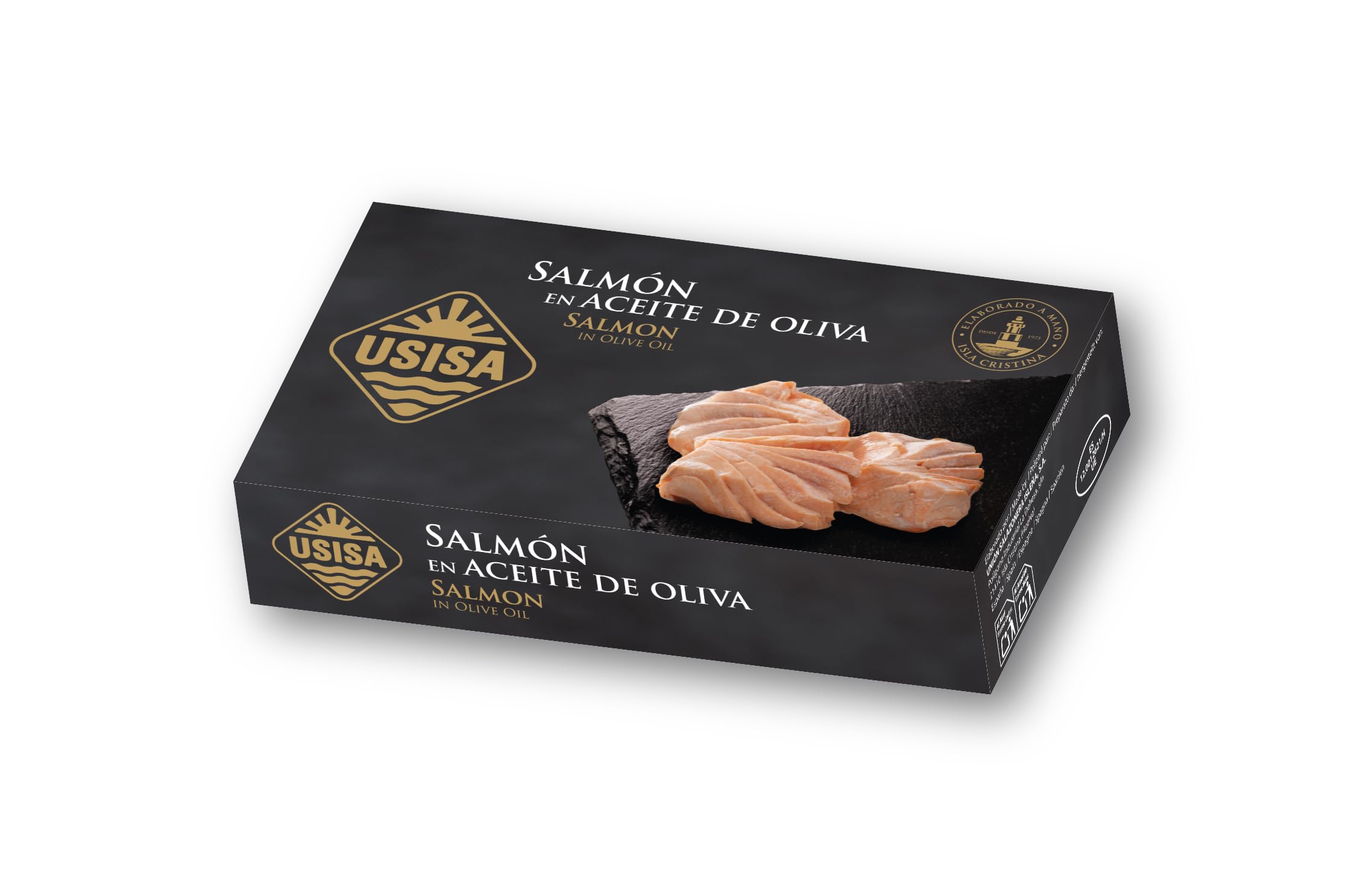 USISA - Conserva de Pescado | Delicioso Salmón en Aceite de Oliva - Pack de 5 Latas de 85 g cada una | Rico en Omega-3 y Listo para Disfrutar.