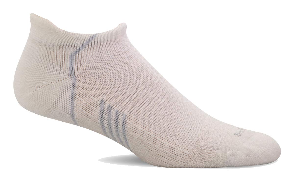 Sockwell Women's Incline Micro Moderate Compression Sock, Natural/Black - S/M