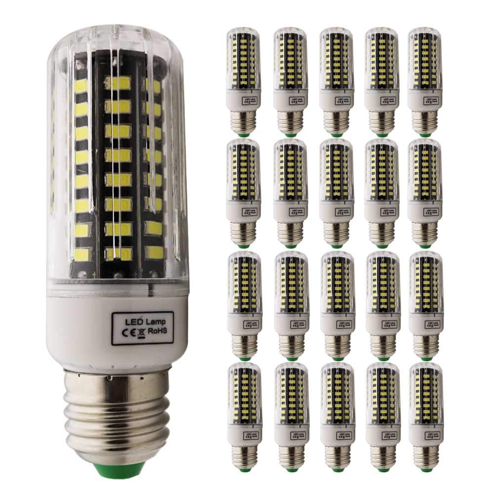 Xindaxin® (20er-Pack) Nicht dimmbar LED Mais Glühbirne,7W Entspricht Halogenlampe 70W,700Lm 6000K Kaltweiß,Kleine Edison-Schraube Kerze Leuchtmittel