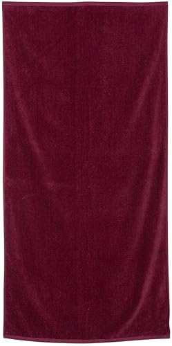 Q-Tees Toalla de playa de terciopelo talla única Granate