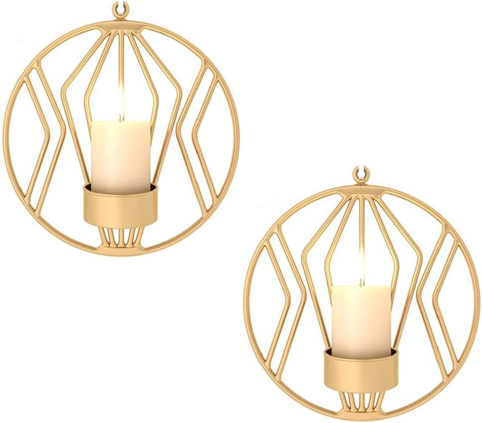 Sziqiqi Set of 2 wall candle holders for living room, wall sconces for