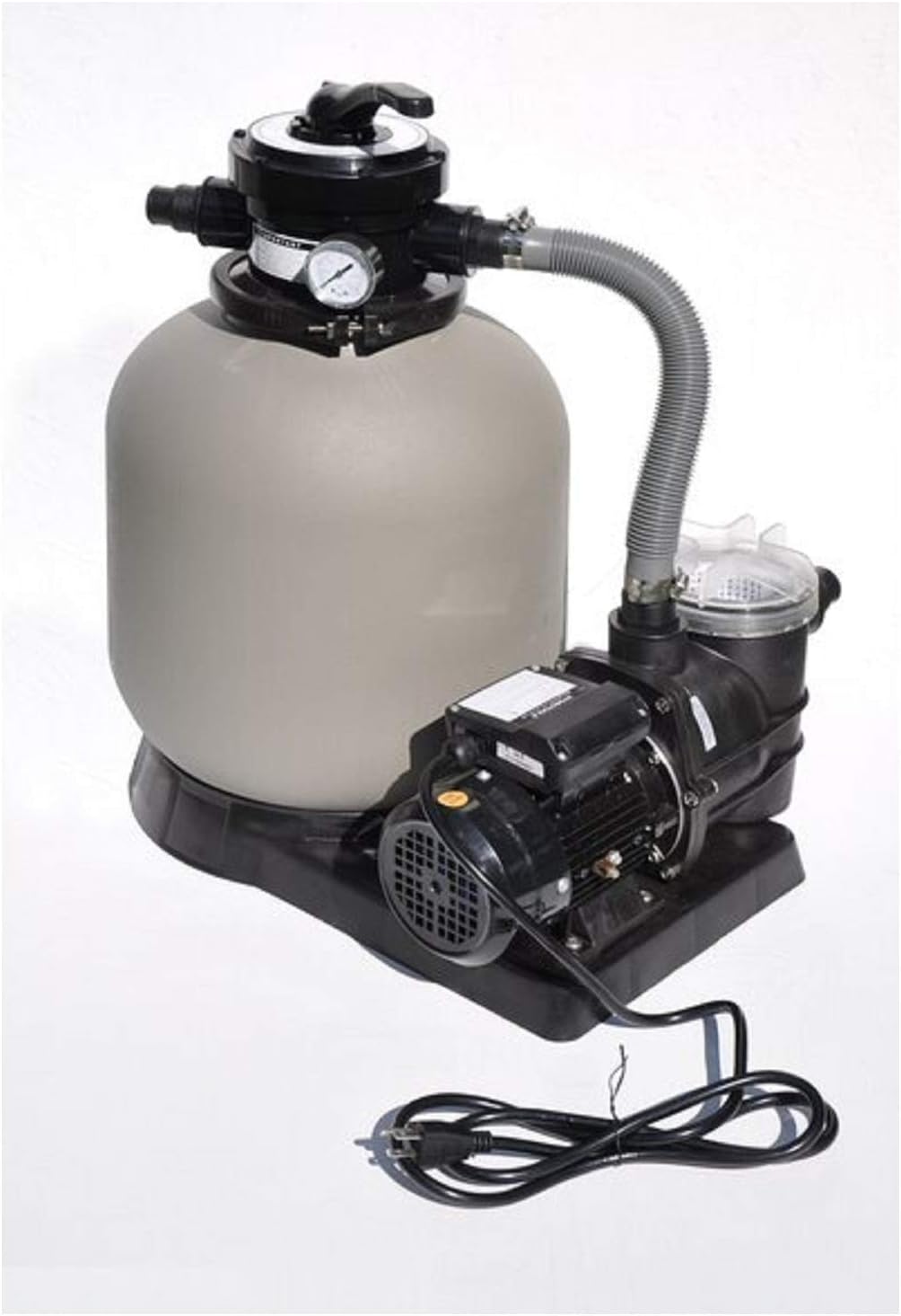 Swim Central Sand Filter Combo - 0.5 Horsepower - 14" - Gray