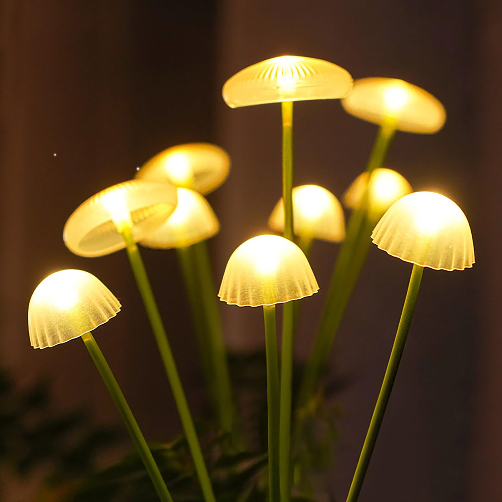 2 Pezzi Lampade Solari per Giardino, 8 LED luce Medusa Solar Lucioles, Oscillante Luce Solare per Giardino Esterno, Patio, Arbusti, Bianco Caldo