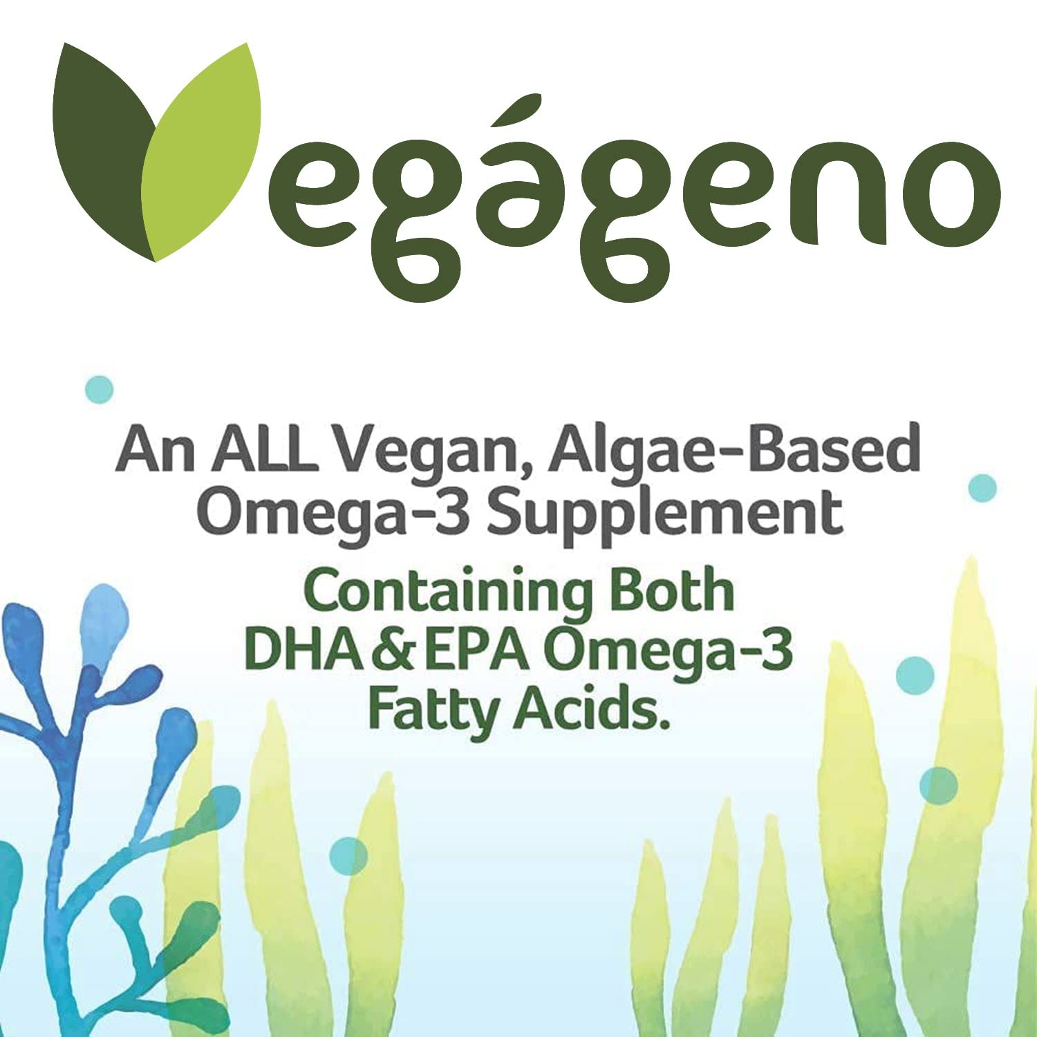 OMEGA 3 VEGAN - Huile d'algues 2000MG d'origine végétale. Haute concentration de 600 mg de DHA et 300 mg d'EPA par dose quotidienne. 100% naturel. Sans gluten. Non OGM. Compatible avec le VEGAN