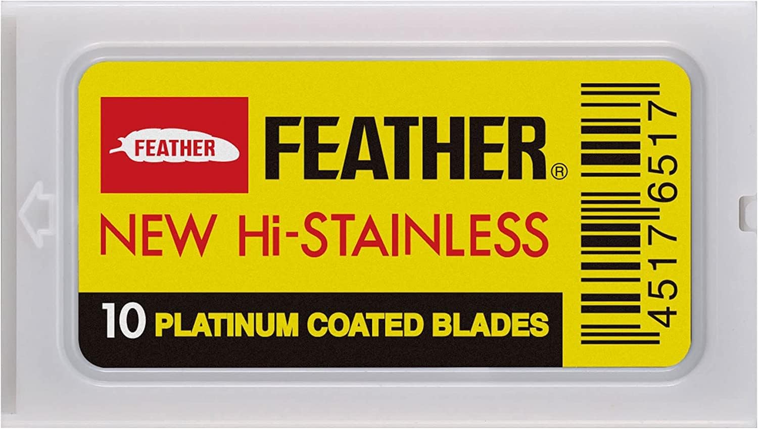 50 FEATHER Hi-Stainless Platinum Double Edge Razor Blades 5's by Feather
