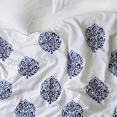 Juego de edredón índigo de tamaño matrimonial para renovar tu cama 4