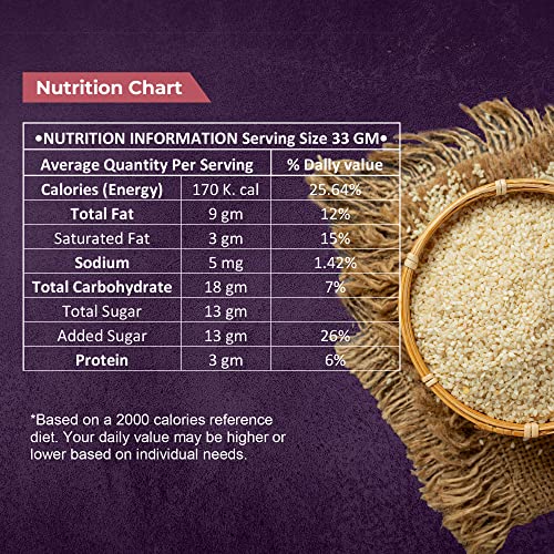 Image of HERBS INDiA HomeMade Special Till Laddu Pure Jaggery (Gud) White Till & Peanut Ladoo 350g | Sesame Balls|for Any Occasion