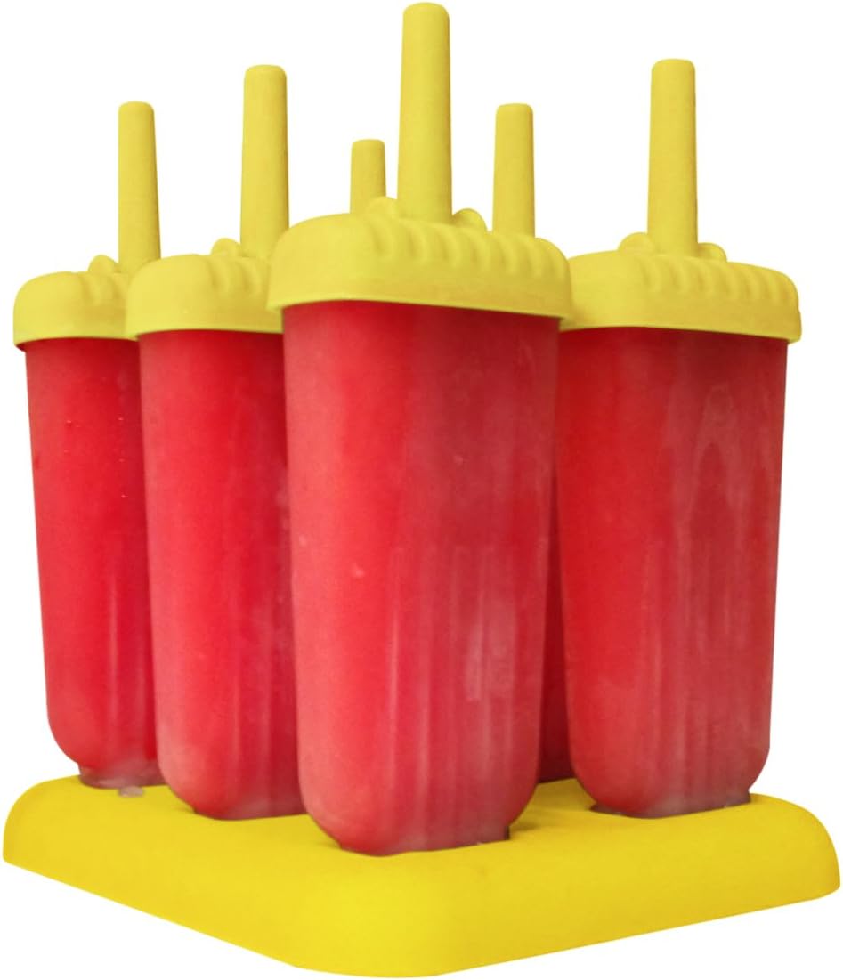 Kitchen Einstein Ice Pop Popsicle Molds, Yellow - Set of 6