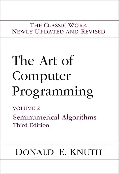 Art of Computer Programming, The Seminumerical Algorithms, Volume 2