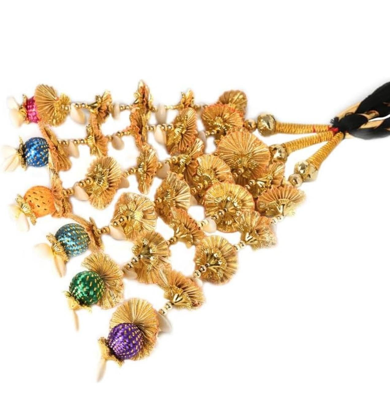 MEERA PRANDI Heavy Design Paranda Parandi Braid Tassles Hair Accessory For Women & Girls Hair Extension Choti Braid Tassles (One Piece) - Image 2 thumbnail