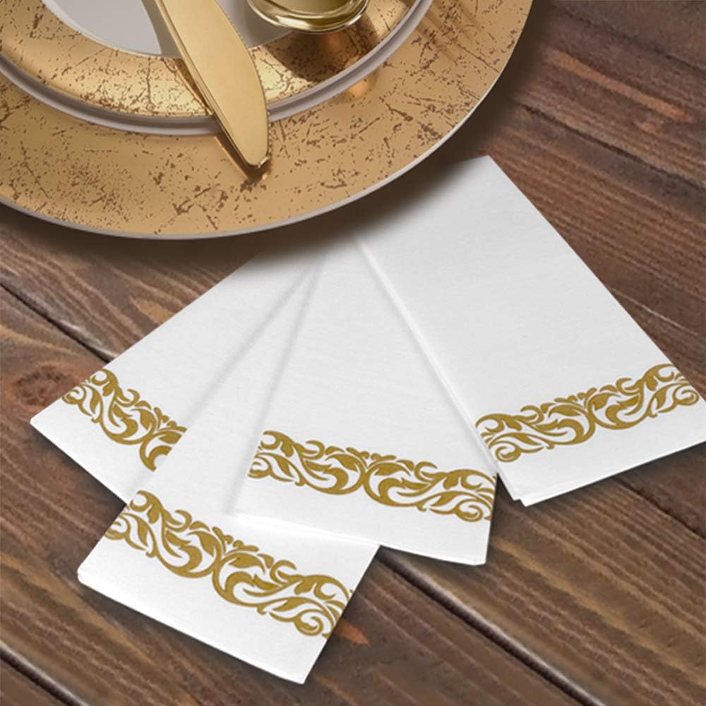 60% Off Discount Disposable Hand Towels and Decorative Bathroom Napkins with Floral Trim Perfect for Holidays, Dinners, Parties, Weddings, Catering Events, and Everyday Use, 100 Count, Gold Flash Sale Disposable Hand Towels and Decorative Bathroom Napkins with Floral Trim Perfect for Holidays, Dinners, Parties, Weddings, Catering Events, and Everyday Use, 100 Count, Gold
