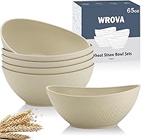Vista 14 de Wrova Cuencos Grandes de Paja de Trigo de 65oz - Juego de 6 Cuencos Grandes para Ensalada - Cuencos para Servir Irrompibles - Aptos para Microondas