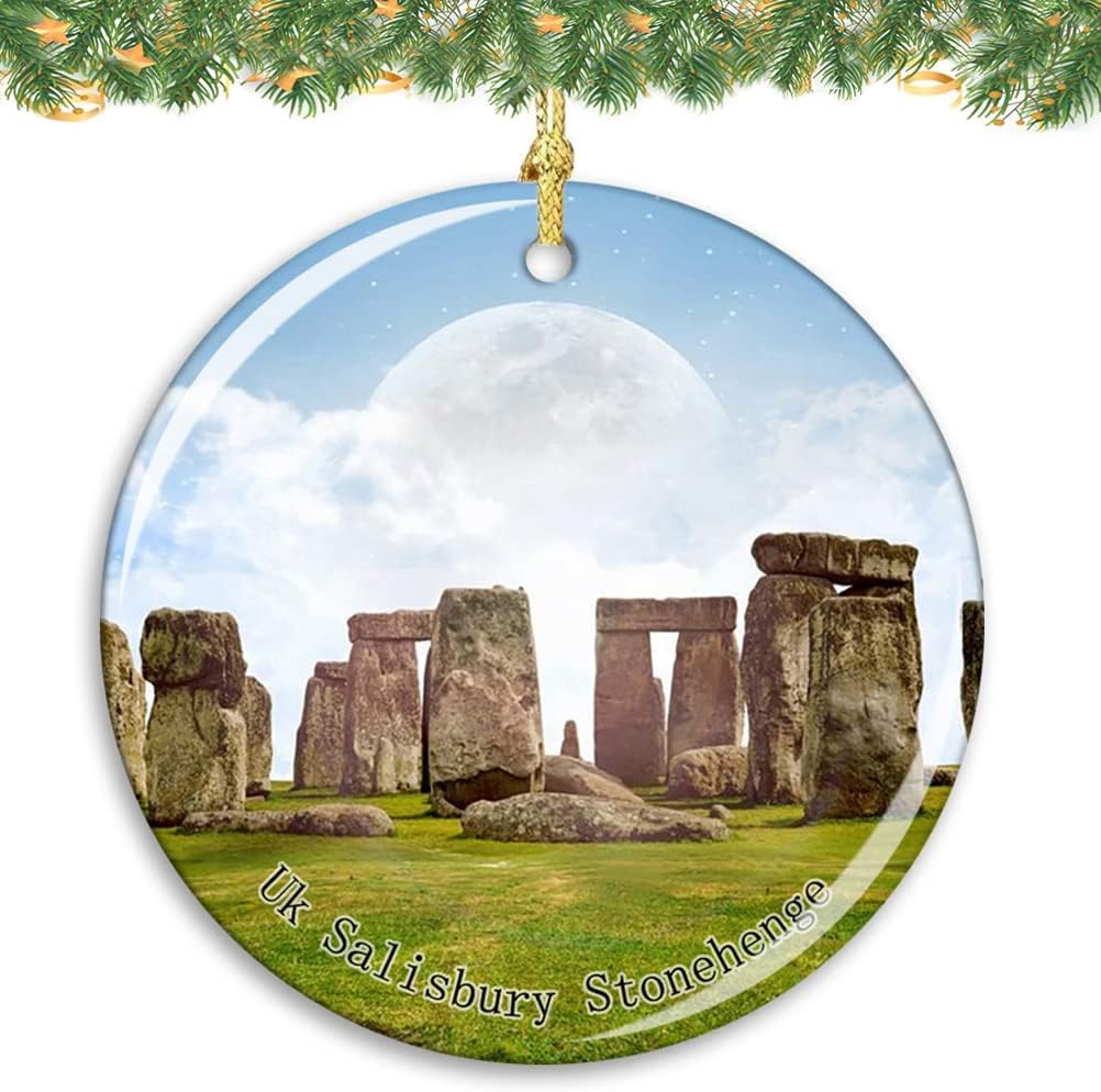 UK Salisbury Stonehenge Christmas Tree Ornament Ceramics
