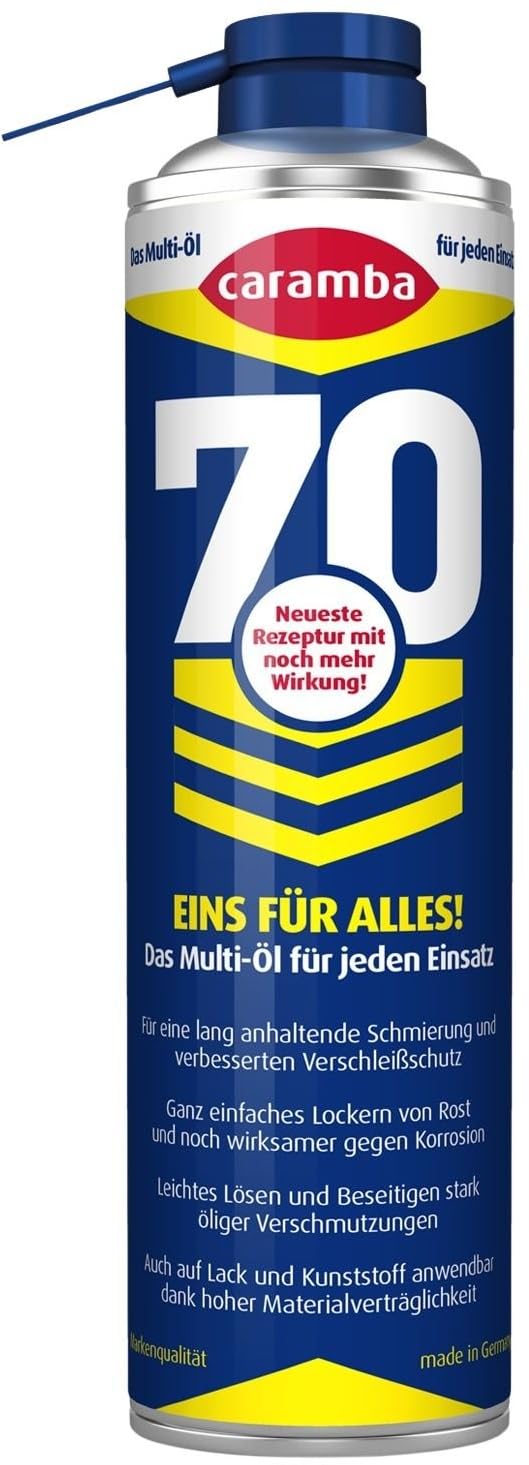 Caramba 70, Multifunktionsspray, Schmiermittel und Rostlöser, Sprühöl mit Verschleiß- und Korrosionsschutz, Tellerübergreifender Sprühkopf, 400 ml