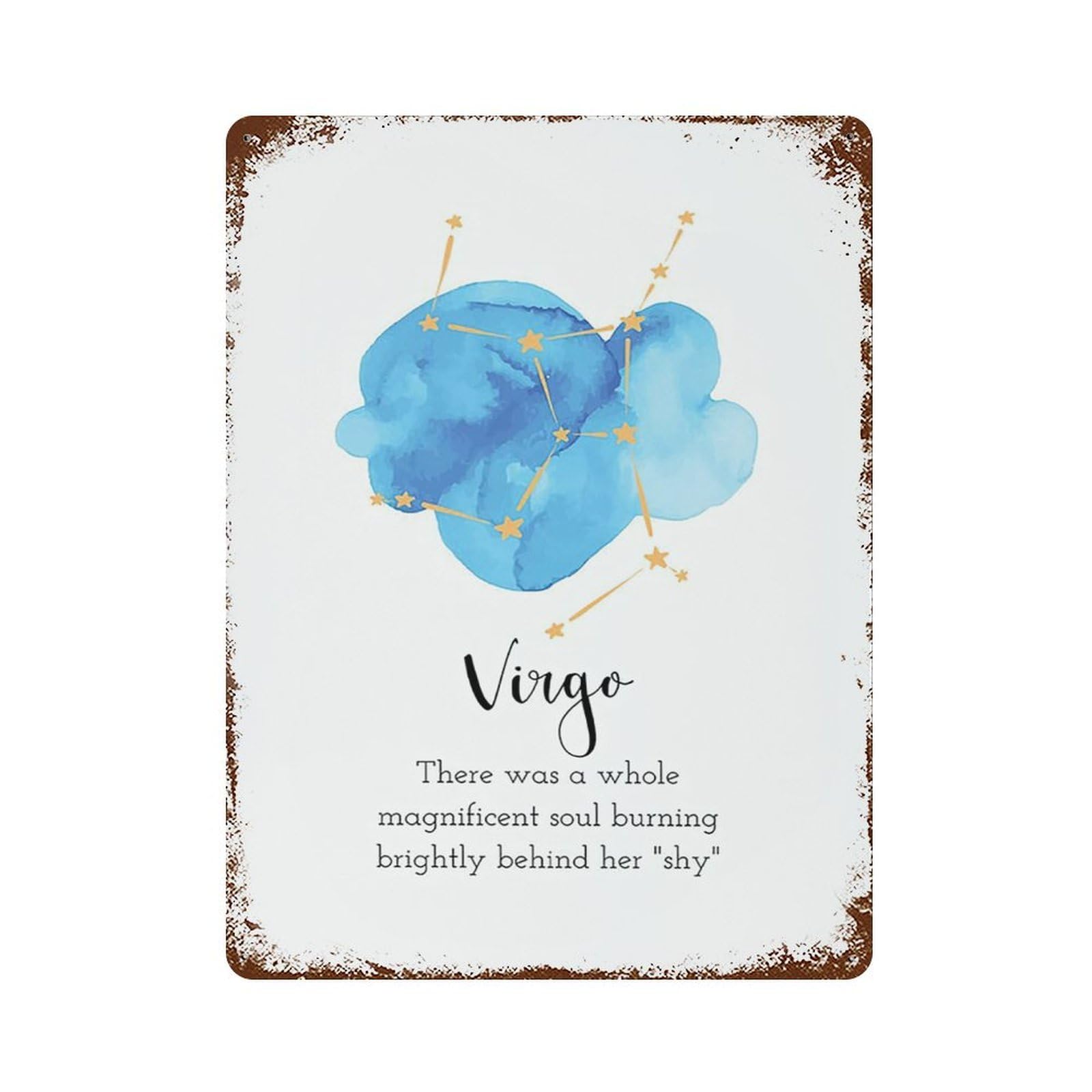 xiaoxiaoshen Virgo Zodiac Astrology Wall Decor Art Metal Tin Poster Modern Home Decor Art Home Bar Shop Decorations Vintage Sign 40x30cm
