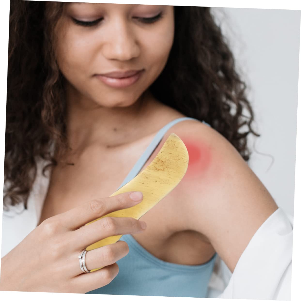 15piezas Herramienta De Masaje Guasha De De Yaks Tablero De Raspado Facial y Corporal Herramienta De Relajación Muscular Portátil y Duradera