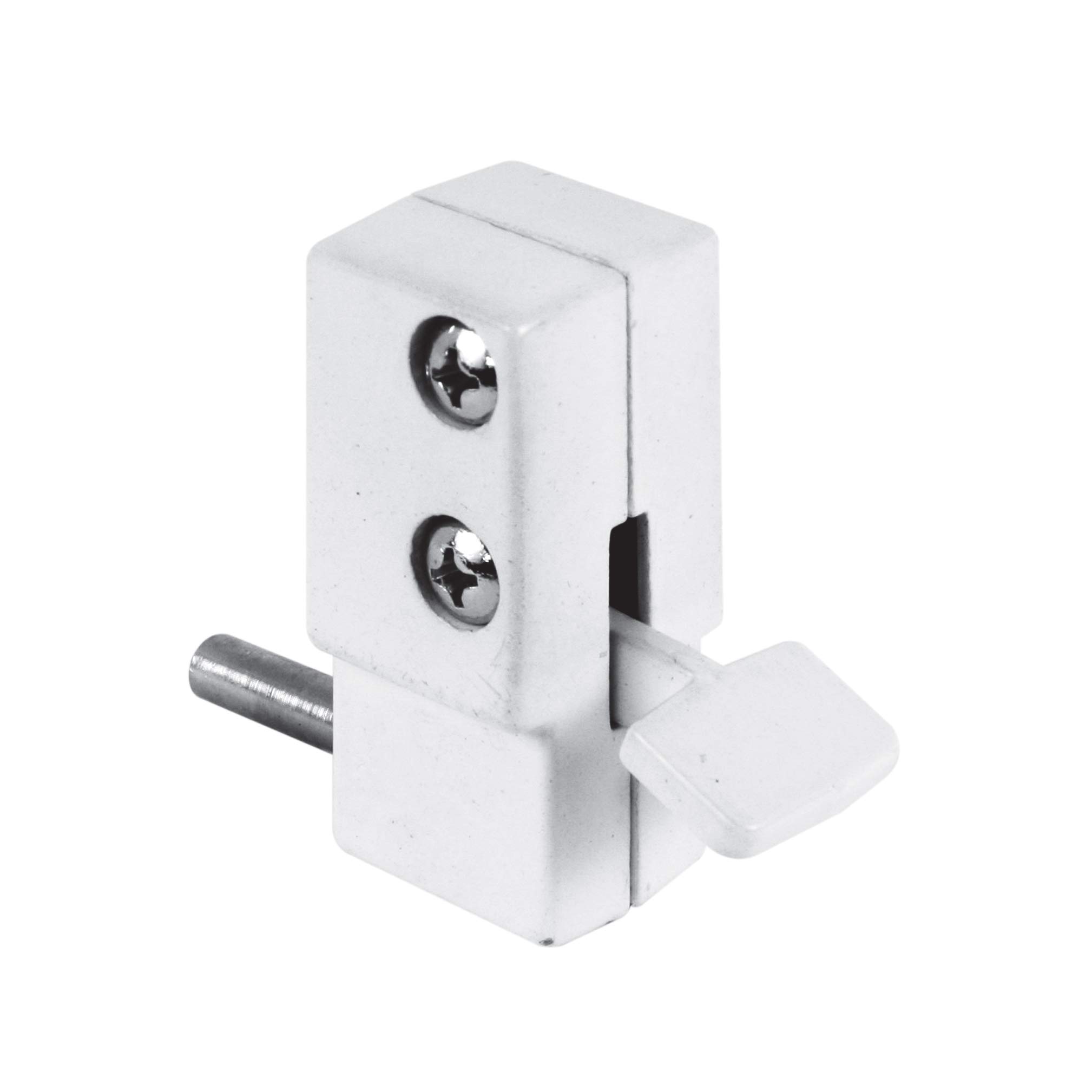 PRIME-LINEU 9879 White, Step-On Sliding Patio Door Lock, single pack
