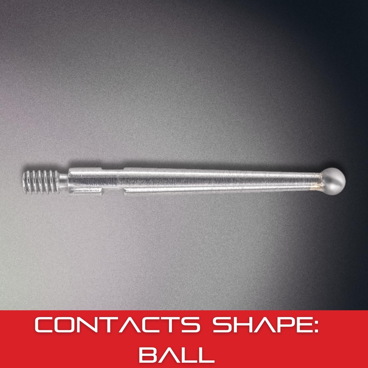Starrett Carbide Contact Point for Dial Test Indicator, 13/16" L, .078" Dia | for Professionals & DIY Home Improvement, Fit Series 708, 709: .0001", .0005", .01mm Reading Model, Ball Point Shape, PT23914