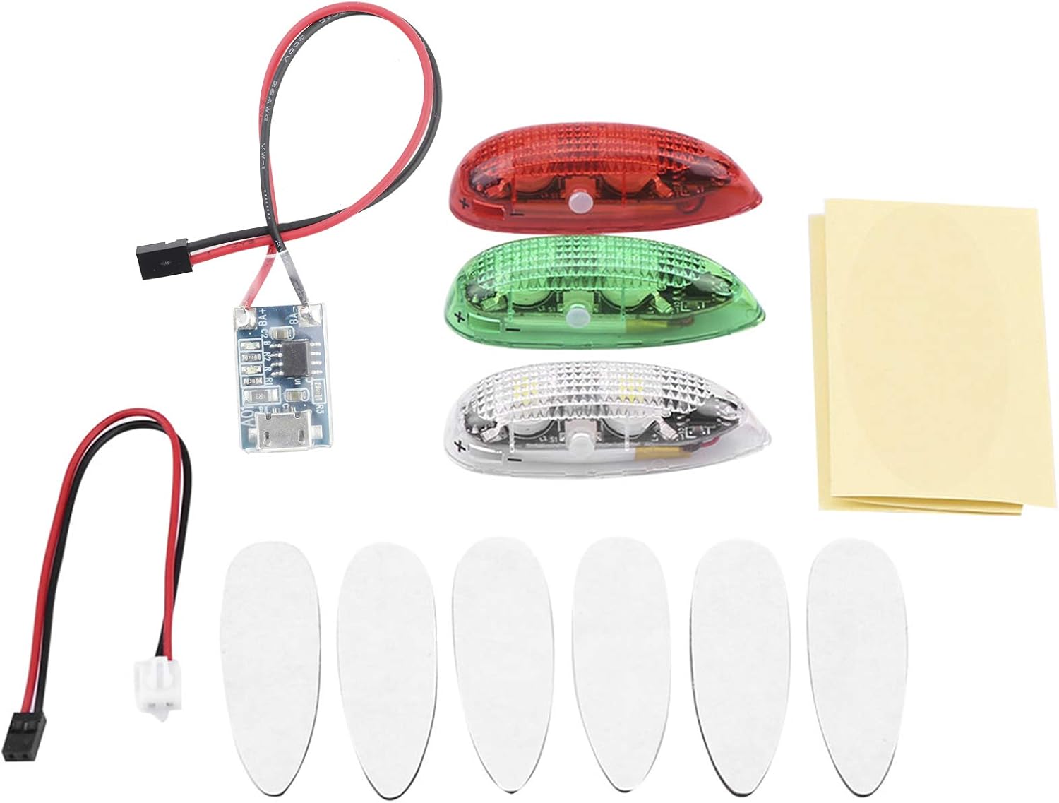 VGEBY RC Drone Light, 3pcs / Set Drone Flash LED Luz Inalámbrica para RC Fix Wing Aircraft Airplane Helicóptero