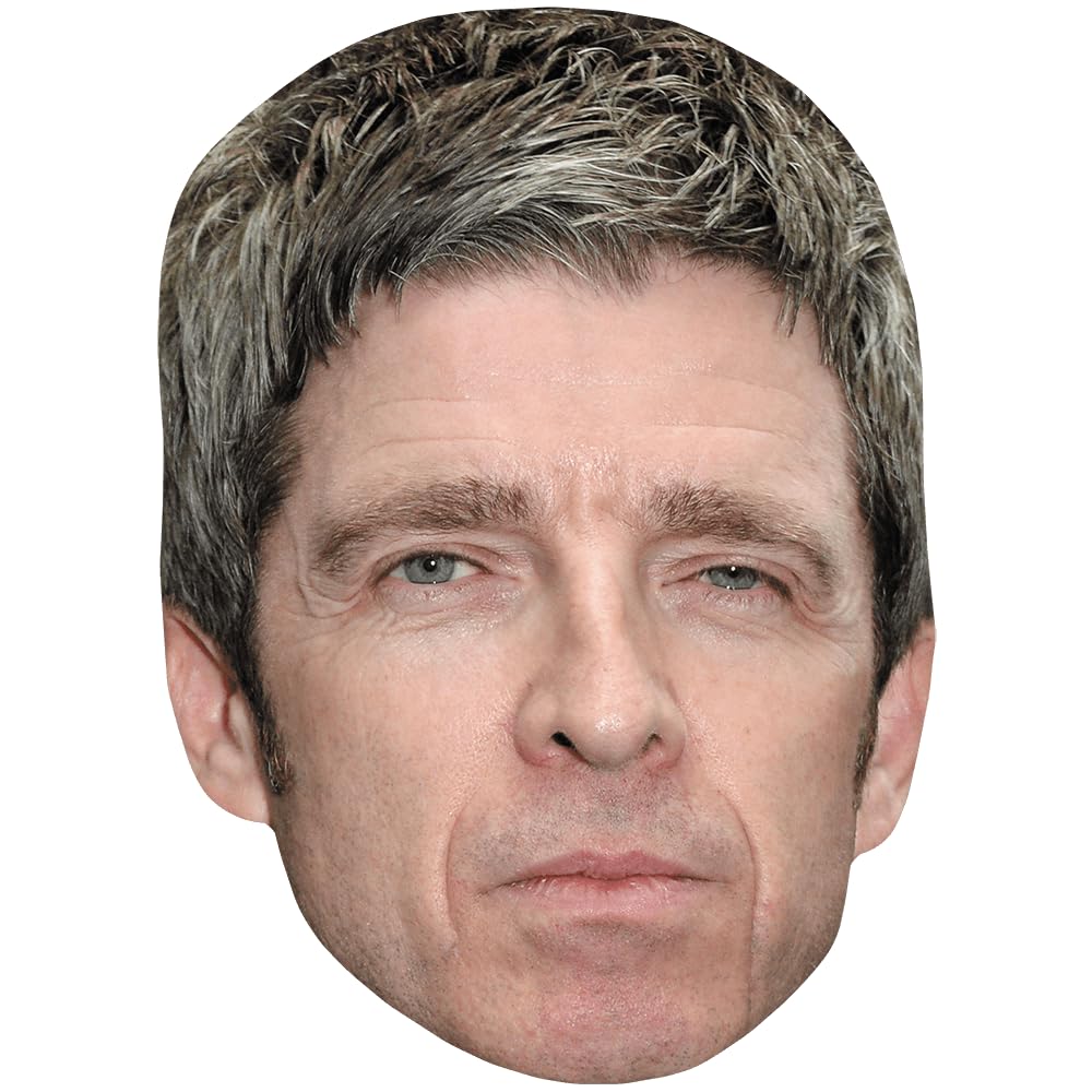Noel Gallagher (Grey Hair) Celebrity Mask, Flat Card Face, Fancy Dress Mask