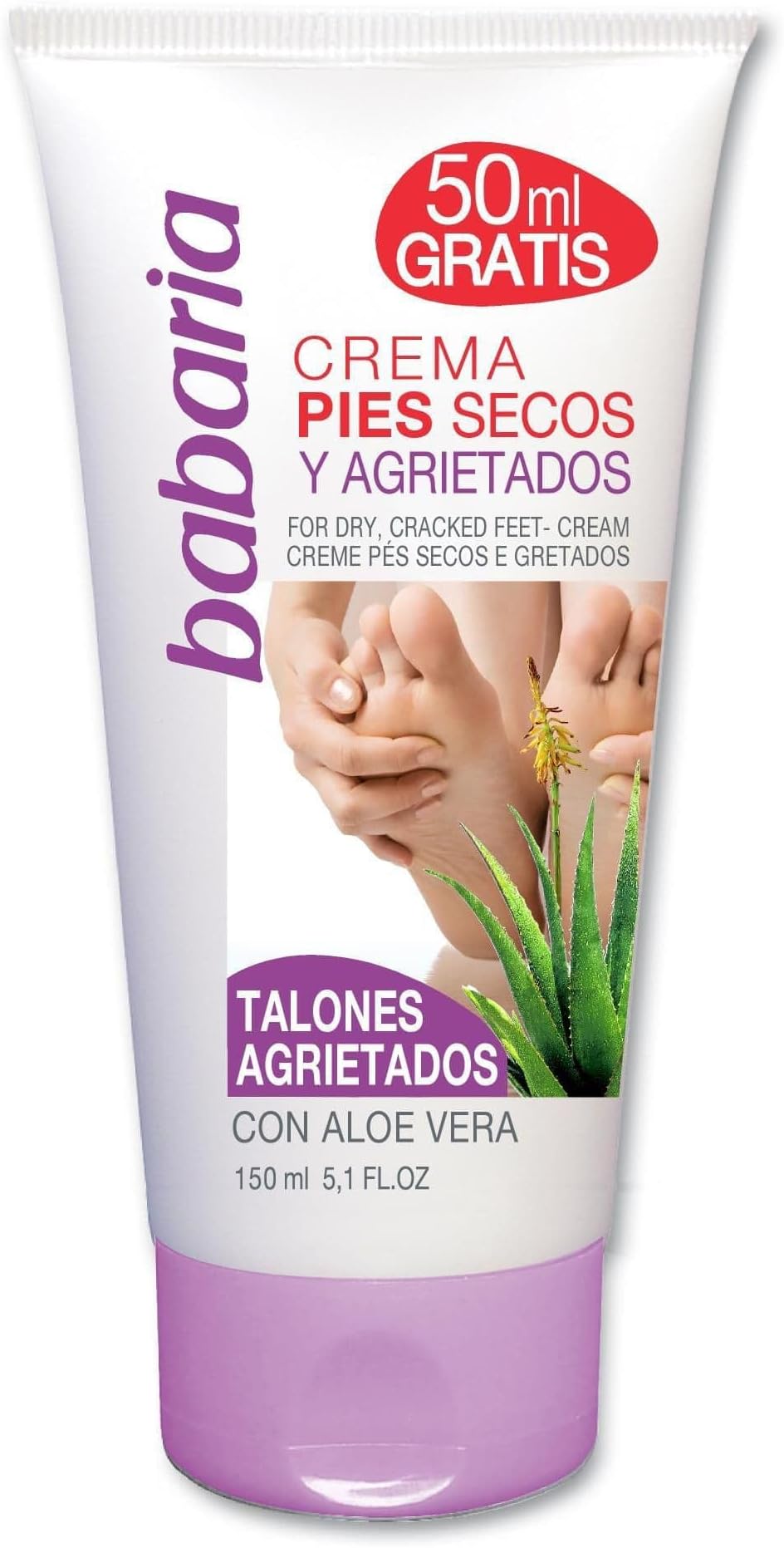 Babaria Aloe Vera Cracked Heel And Very Dry Foot Cream 150Ml