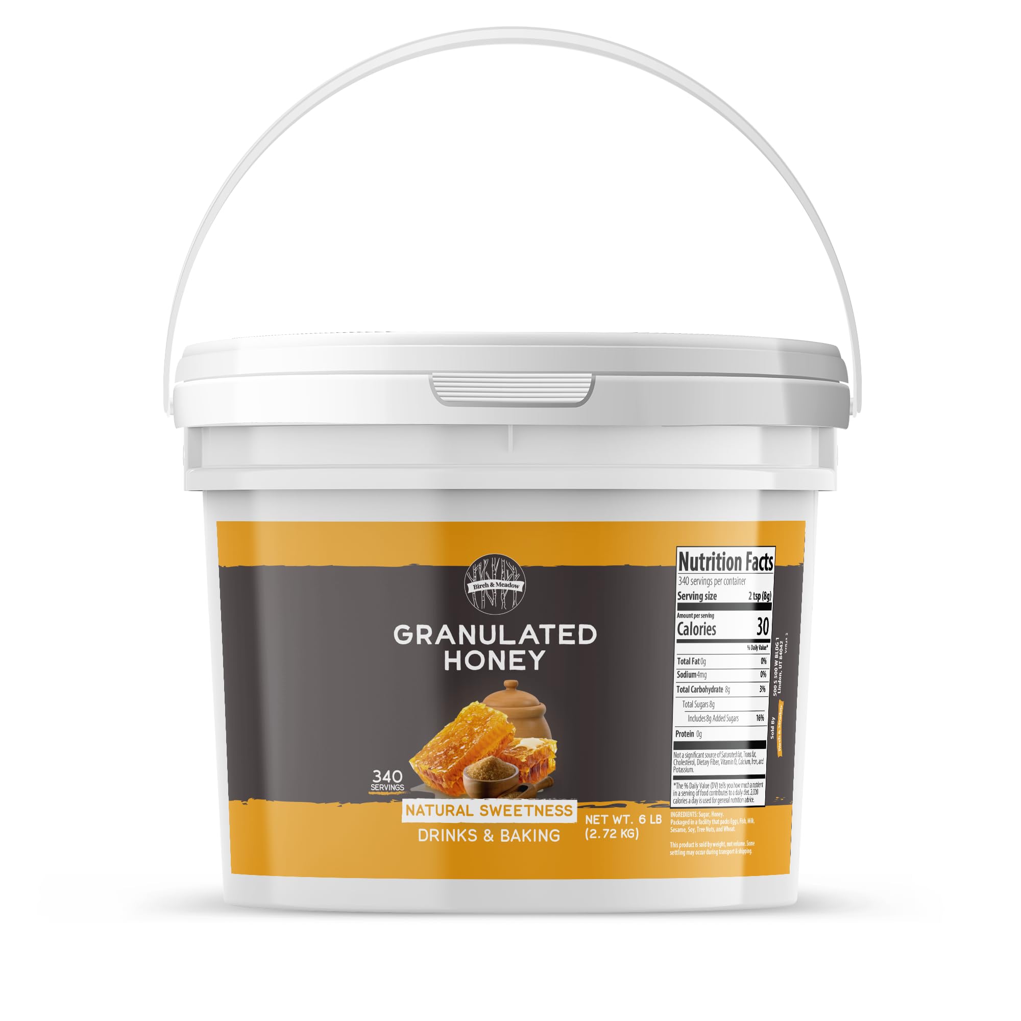 Birch & Meadow Granulated Honey (1 Gallon)