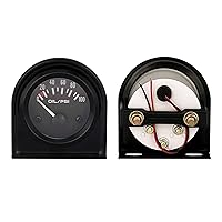 Vista 2 de Kit de medidor de presión de aceite SREUOIL de 52 mm 2 pulgadas con sensor, instrumento de estante 100 PSI 12V esfera negra