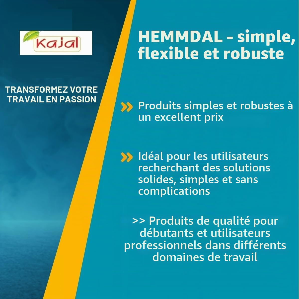 Kajal Système hydraulique 3000 kg - Tranpalettes haute performance, levage manuel avec pédale à levier, pompe renforcée, fourche 1150-1220 mm