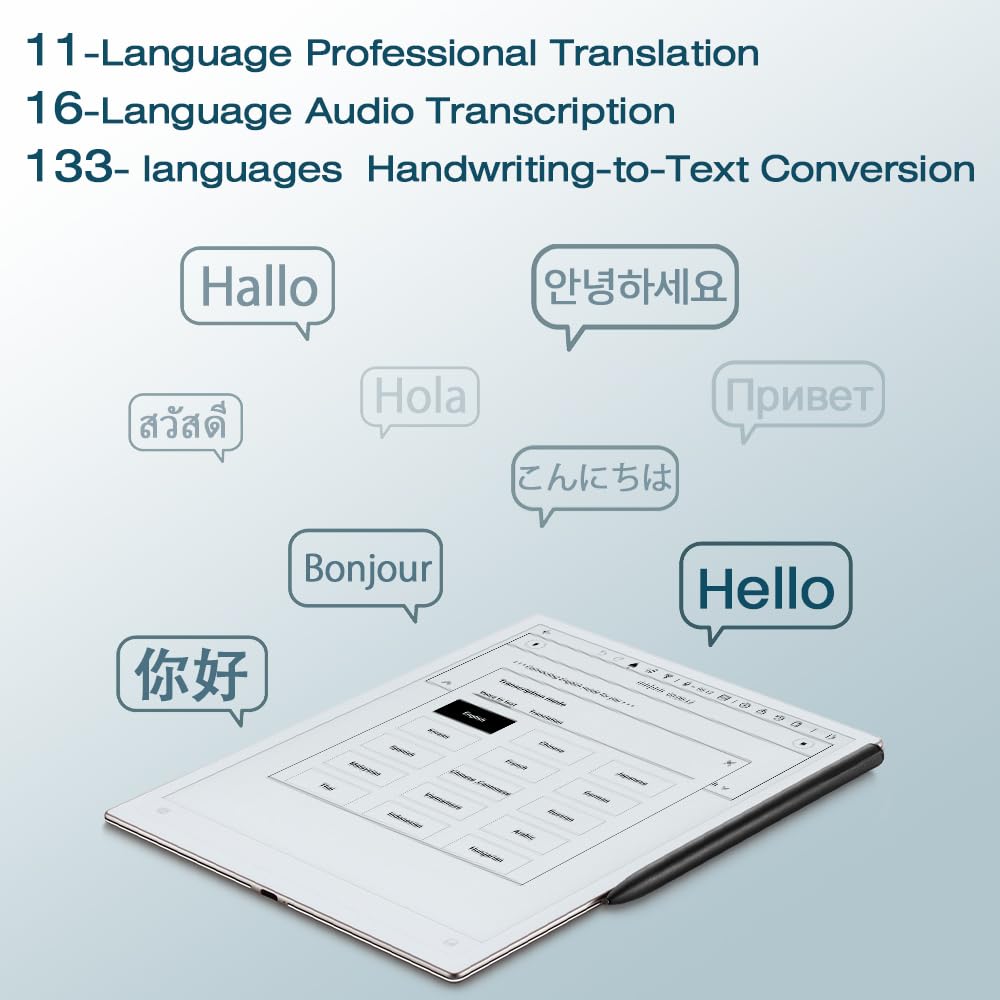 iFLYTEK AINOTE 2 AI E Ink Tablet, 10.65" Business eWriter with Real-Time Voice Transcription & Handwriting to Text, 16-Language Translation, 133-Language OCR, AI Meeting Summary for office — view 2