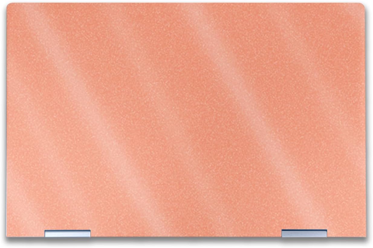 Glossy Glitter Laptop Skin Compatible with HP Envy x360 14” (2023) - Solid Peach - Premium 3M Vinyl Protective Wrap Decal Cover - Easy to Apply | Crafted in The USA by MightySkins