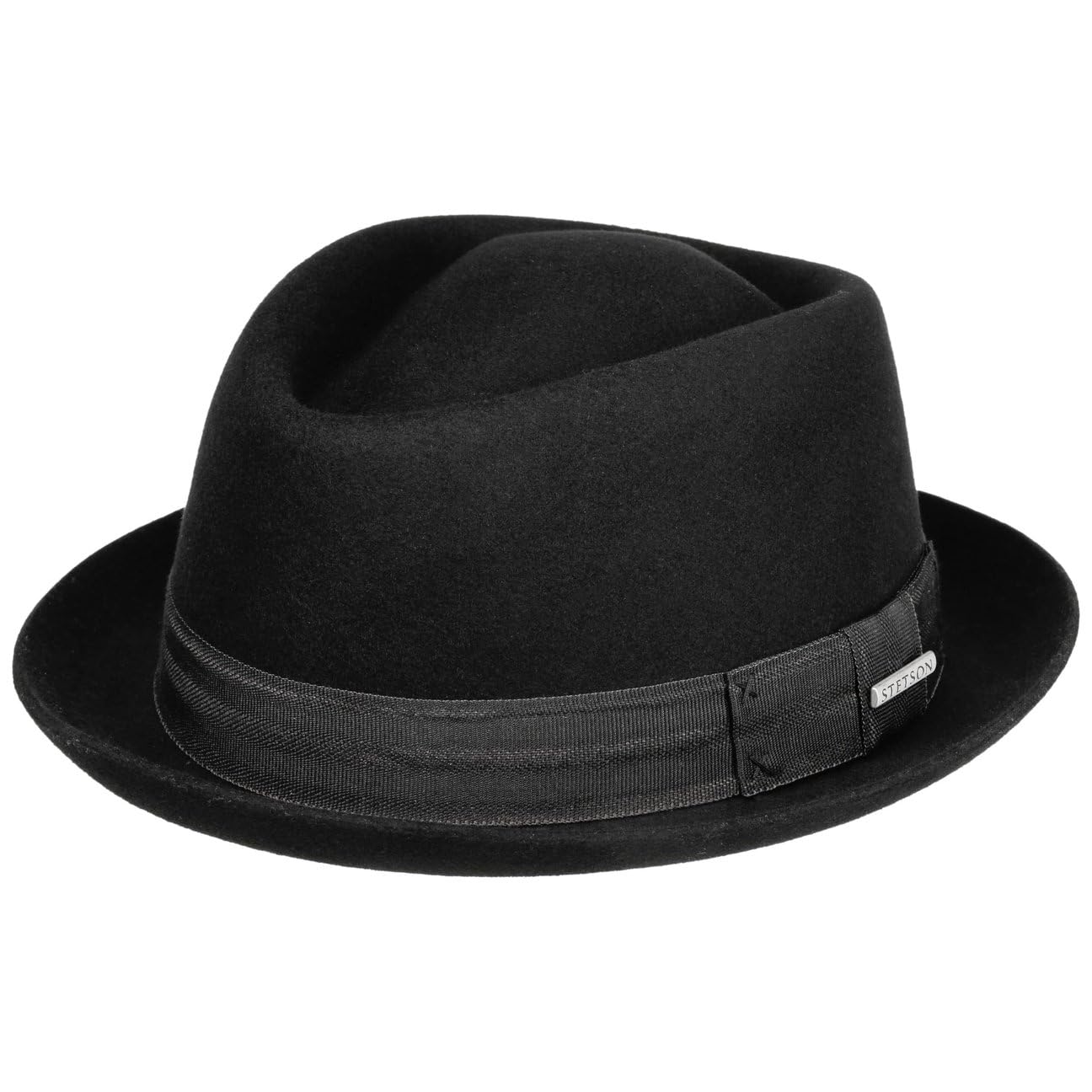 Stetson Classic Diamond Crown Sombrero Pork pie Fieltro de Lana Hombre Todo el ano