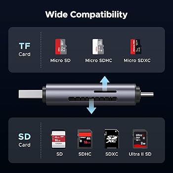 Sd Cards UGREEN USB C USB 3.0 4 In 1 Micro SD Memory Card Adapter For MS CF Compatible With IPhone 15 Pro, MacBook, IPad Pro, Galaxy S22, Tab 7 Sd Card Reader
