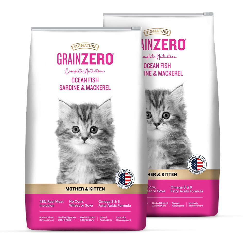 See full amazon price history chart for Grain Zero Signature Mother & Kitten Cat Dry Food - 1.2 kg - Ocean Fish, Sardine and Mackeral | Omega 3 & Omega 6, Fatty Acids Formula, Pack of 2 Grain Zero Signature Mother & Kitten Cat Dry Food - 1.2 kg - Ocean Fish, Sardine and Mackeral | Omega 3 & Omega 6, Fatty Acids Formula, Pack of 2 (B0D6GF2B4Q) Amazon Price History, Amazon Price Tracker