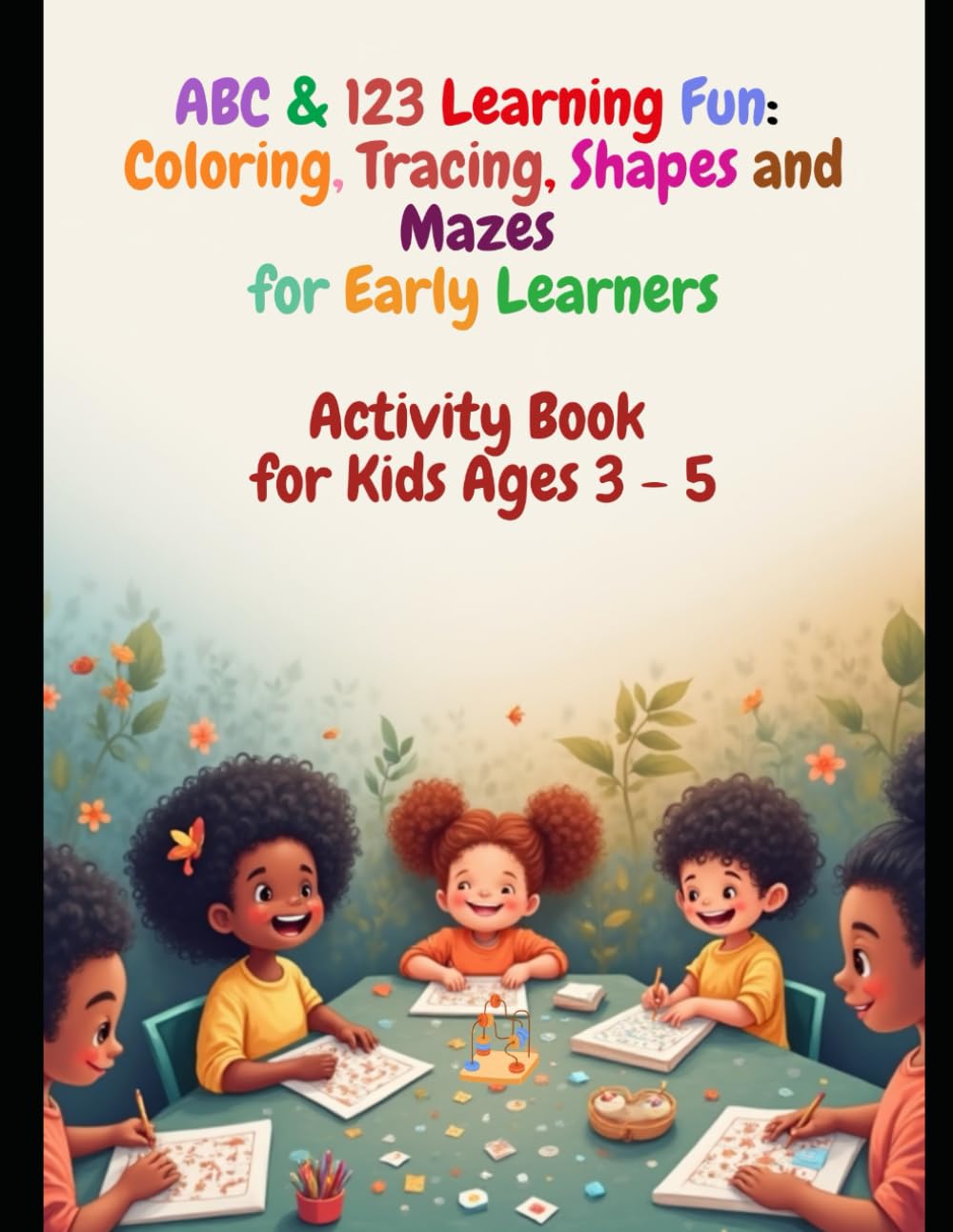 ABC & 123 Learning Fun: Coloring, Tracing, Shapes and Mazes for Early Learners: Activity Book for Kids Ages 3 - 5