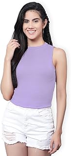 HiloRill Tops for Women | Crop top Tank top | Beach wear | Stylish Tops | Inner for Women | Ribbed Tops | Spaghetti top | ...