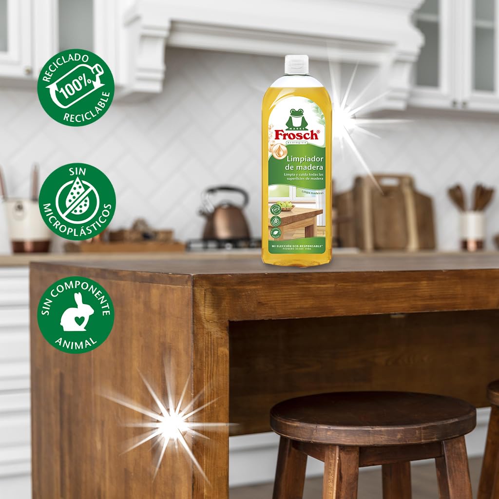 Frosch Limpiador Ecológico de Madera 750ml Spray - Limpieza y Mantenimiento Suelos y Superficies Madera - Fórmula Pino y Naranja - Elimina Manchas Difíciles — view 9