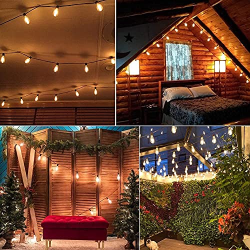 10 Pack Edison Light Bulbs, St40 Clear Glass Light Bulb Replacement, 7W E17 Screw Base Light Bulbs For Outdoor String Lights Patio Backyard Decor, Warm White #TOP6