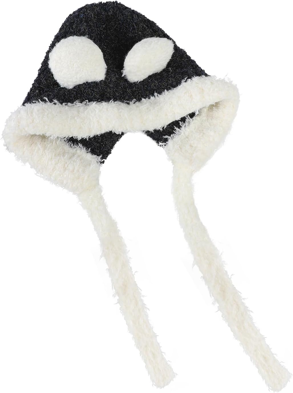 Women Cute Bear Ear Hat Plush Earflap Beanie Hat Fuzzy Sherpa Trapper Cap Winter Warm Crochet Knitted Cap - Image 6